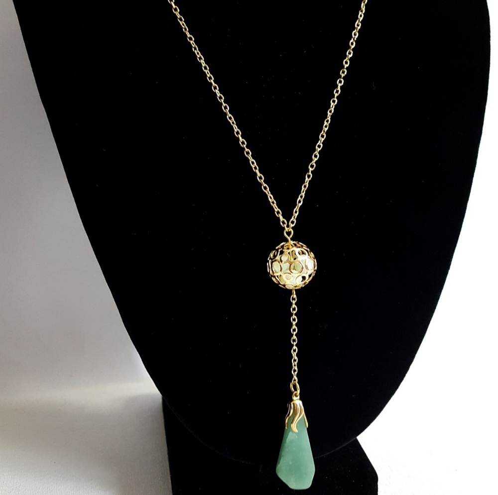 Caged Stone Necklace